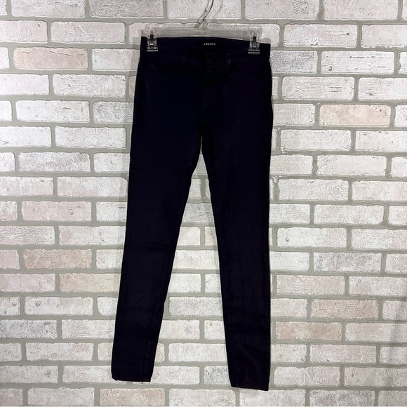 J Brand Super Skinny Jeans in Lacquered BlackBerry Size 25 - Picture 3 of 11